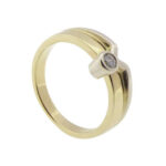 14 karaat Christian gouden zirkonia ring