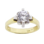 14 karaat gouden zirkonia ring
