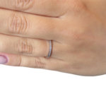 14 karaat wit gouden ring met zirkonia