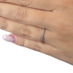 14 karaat wit gouden ring met zirkonia