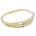 Bicolor gouden Christian slavenarmband