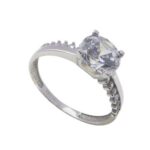 Christian wit gouden fantasie ring met zirconia