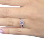 Christian wit gouden fantasie ring met zirconia