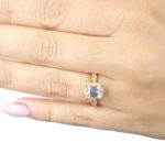 Geel gouden Swarovski zirconia ring
