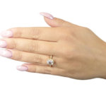 Geel gouden Swarovski zirconia ringGeel gouden Swarovski zirconia ring