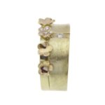 Geel gouden bloem model ring