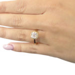 Geel gouden entourage ring met Swarovski zirconia