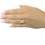 Geel gouden entourage ring met Swarovski zirconia