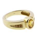 Geel gouden ring met citrien