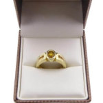 Geel gouden ring met citrien
