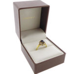Geel gouden saffieren ring met diamanten