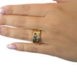 Geel gouden zirkonia fantasie ring