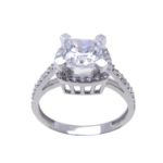 Wit gouden Swarovski zirconia entourage ring