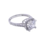 Wit gouden Swarovski zirconia entourage ring