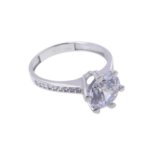 Wit gouden Swarovski zirconia ring