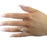 Wit gouden entourage ring met Swarovski zirconia