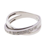 Wit gouden slag ring met diamanten