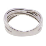 Wit gouden slag ring met diamanten