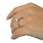 Wit gouden solitaire ring