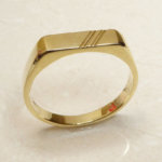 14 karaat geel gouden cachet ring