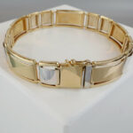 14 karaats heren armband bicolor