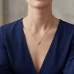 Gouden ketting met H hanger