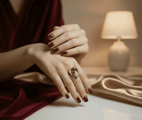 Zilveren ring met maansteen