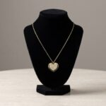 Geel gouden zirkonia hart hanger