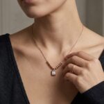 Rose gouden zirkonia hanger