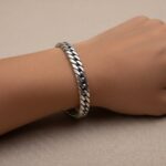 Zilveren armband met half rond
