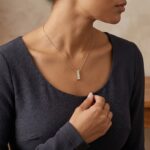 Gouden ketting met I zirkonia hanger