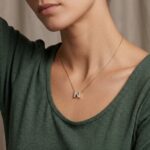 Gouden ketting met N zirkonia hanger
