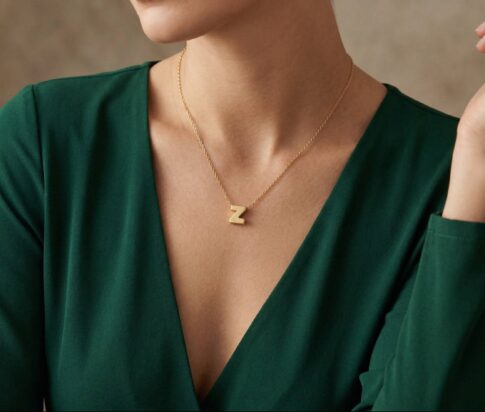 Gouden ketting met Z hanger