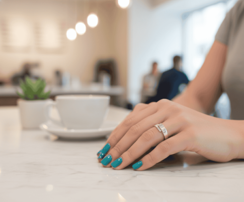 Christian wit gouden cachet ring