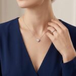 Wit gouden zirkonia harten hanger