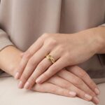 Geel gouden ring met citrien