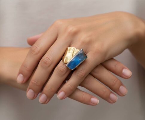 Zilveren ring met agaat