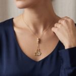 Gouden vlinder en ster hanger