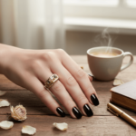 Geel gouden ring met parel en beryl