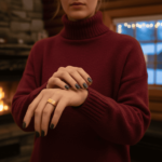 Tricolor gouden cachet ring met diamant