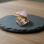 Zilveren rozenkwarts ring