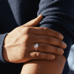 Gouden zirkonia cachet ring