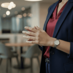 14 karaat rosé gouden ring met zirkonia