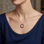 Gouden dubbele zirkonia hangers