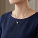 Wit gouden ketting met zirkonia