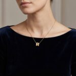 Gouden ketting met R hanger