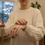 Zilveren ring met grossulaar