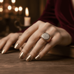 Bicolor gouden diamanten babyring