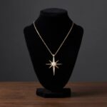 Geel gouden opaal ster hanger