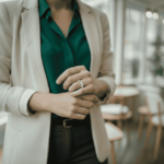 Bicolor ring met 3 briljanten